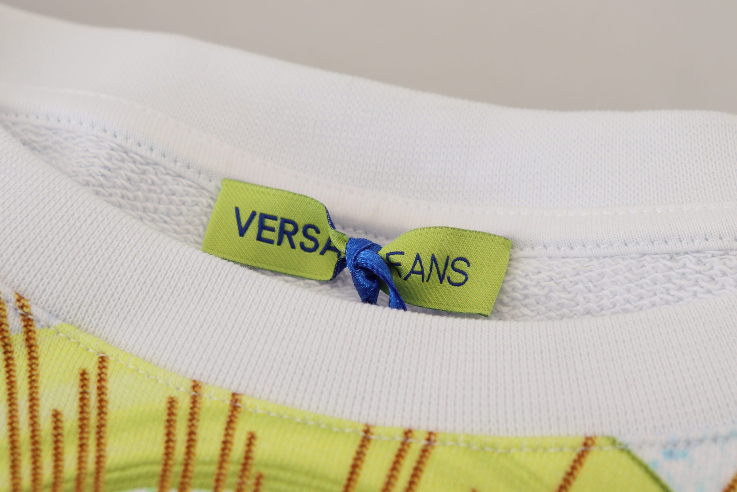 Versace Jeans White Graphic Print Long Sleeves Sweater -   -  Versace Jeans.
