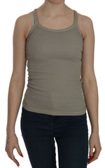 PINK MEMORIES Beige Sleeveless Spaghetti Strap Tank Blouse -   -  PINK MEMORIES.