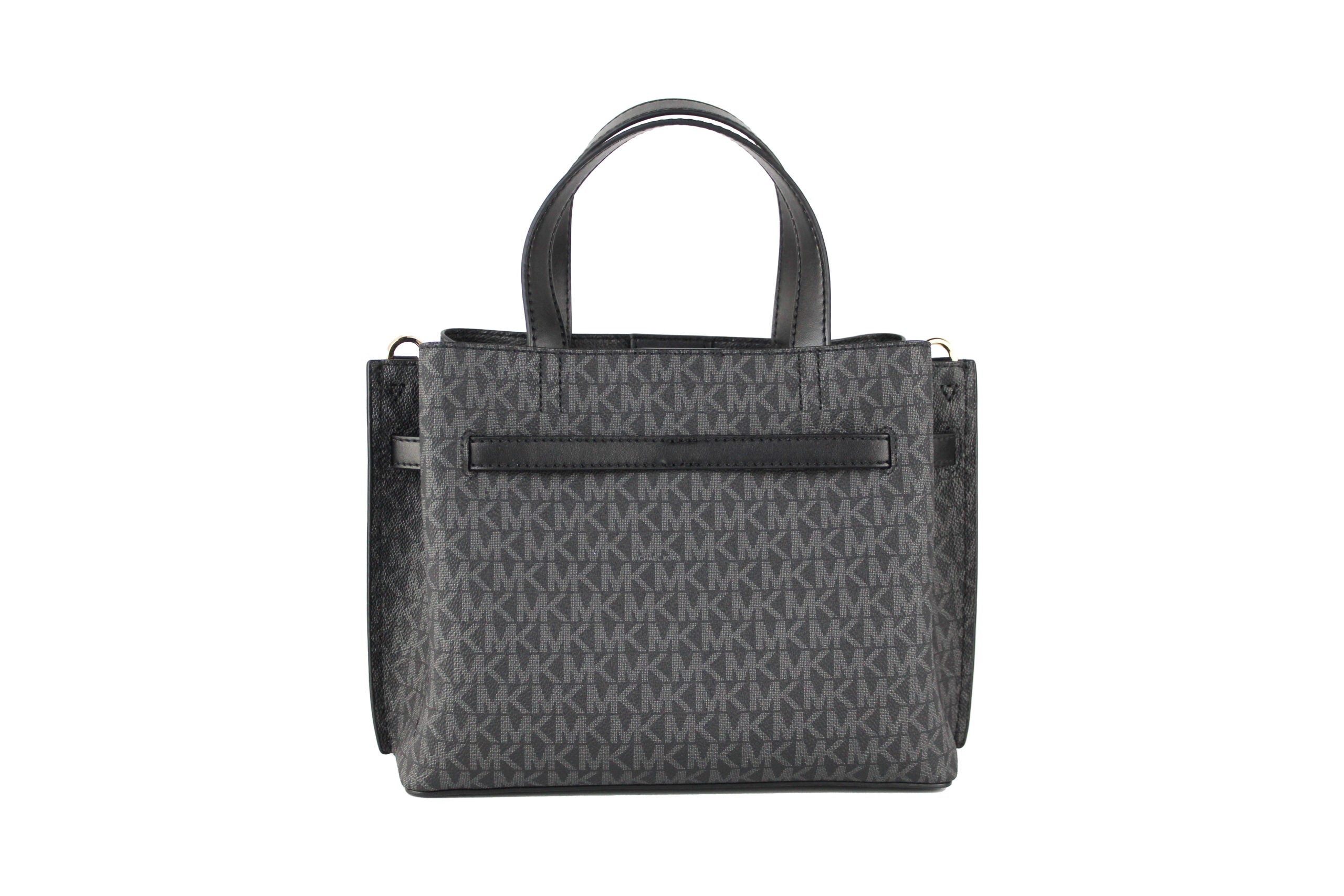 Michael Kors Emilia Small Black Signature PVC Satchel Crossbody Handbag Purse -  Luxury Cross Body Bag for Women -  Michael Kors.