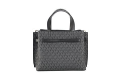 Michael Kors Emilia Small Black Signature PVC Satchel Crossbody Handbag Purse -  Luxury Cross Body Bag for Women -  Michael Kors.