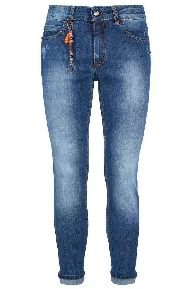 Yes Zee Blue Cotton Men's Slim-Fit Jeans -   -  Yes Zee.