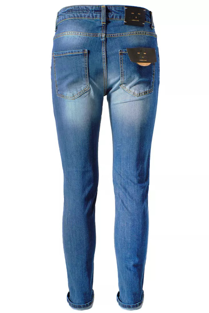 Yes Zee Blue Cotton Men's Slim-Fit Jeans -   -  Yes Zee.