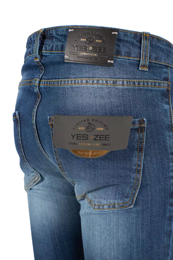 Yes Zee Blue Cotton Men's Slim-Fit Jeans -   -  Yes Zee.