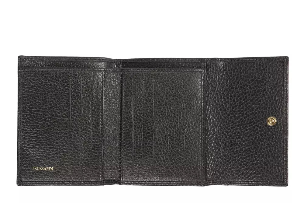 Trussardi Black Leather Women Wallet -   -  Trussardi.