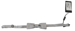 Dolce & Gabbana Gray Silk Adjustable Men Neck Papillon Bow Tie -  Neckties, Men -  Dolce & Gabbana.
