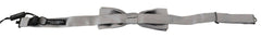 Dolce & Gabbana Gray Silk Adjustable Men Neck Papillon Bow Tie -  Neckties, Men -  Dolce & Gabbana.