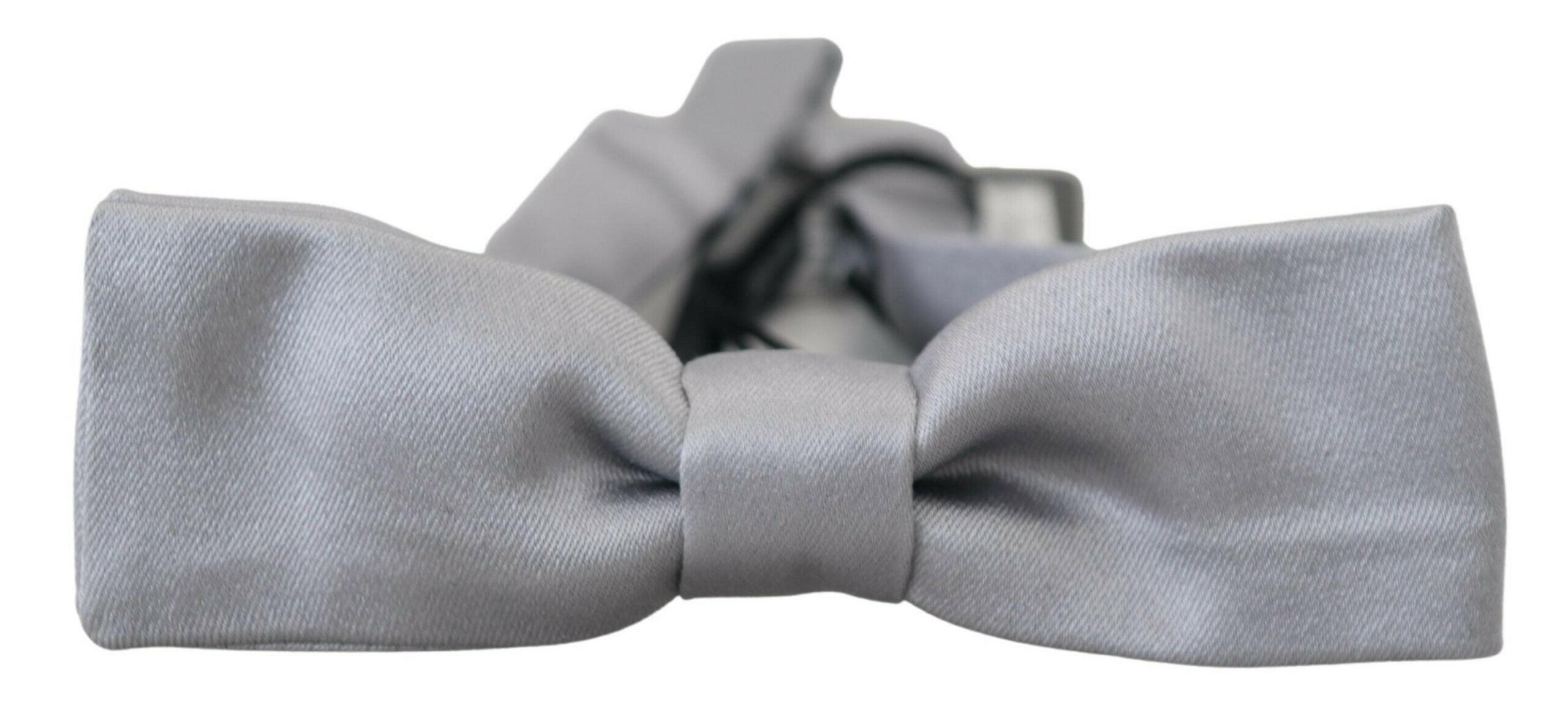Dolce & Gabbana Gray Silk Adjustable Men Neck Papillon Bow Tie -  Neckties, Men -  Dolce & Gabbana.