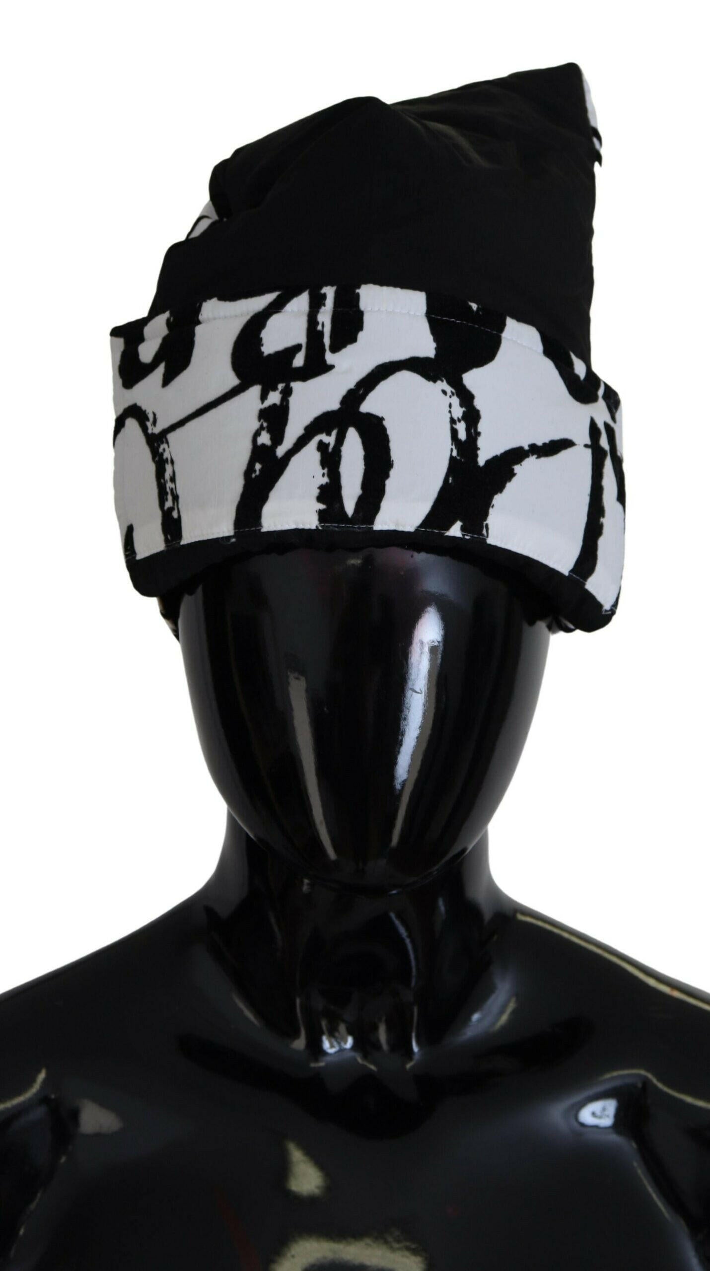 Dolce & Gabbana White Printed Nylon Women Winter Beanie Cap Hat -   -  Dolce & Gabbana.