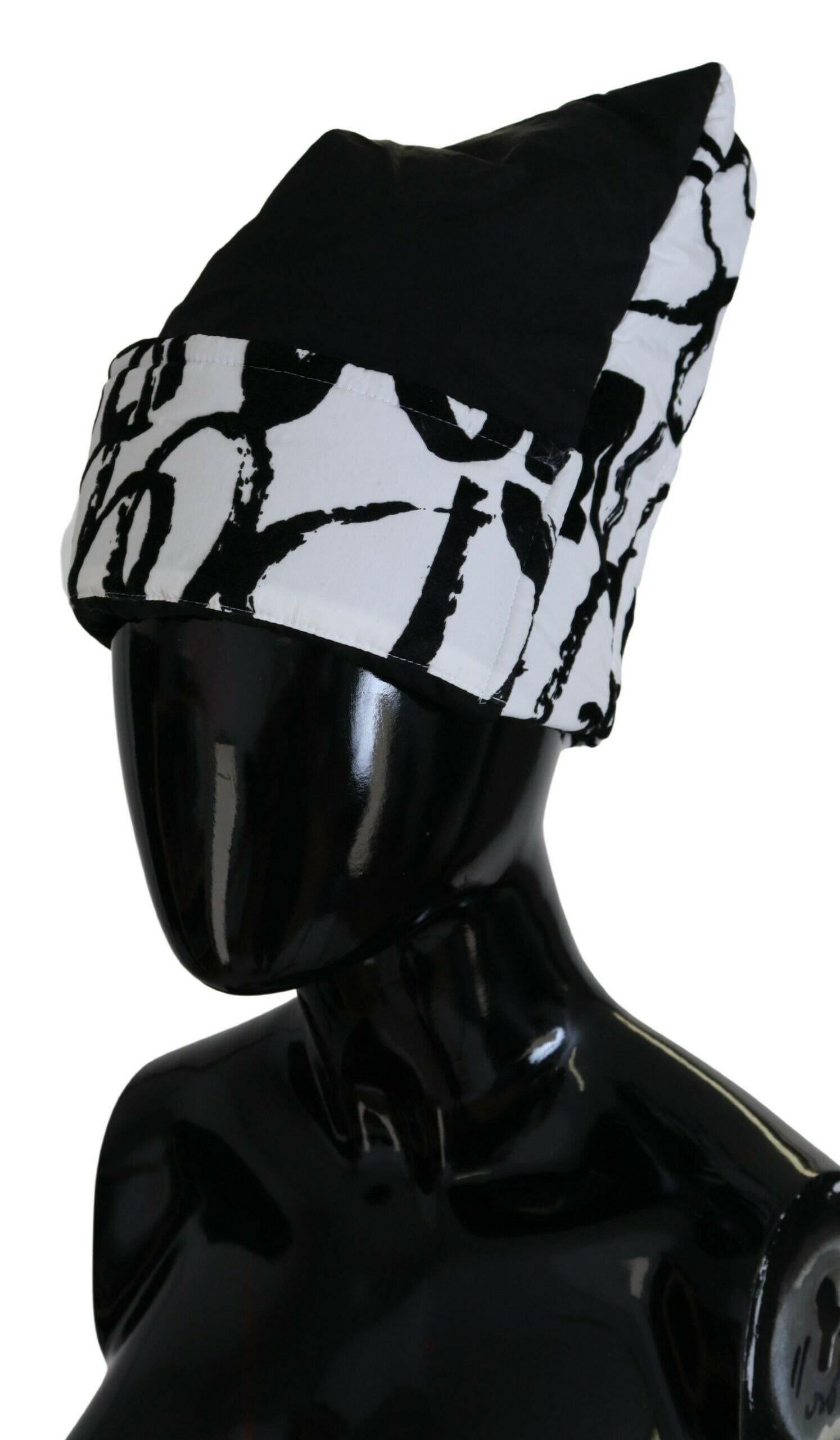Dolce & Gabbana White Printed Nylon Women Winter Beanie Cap Hat -   -  Dolce & Gabbana.