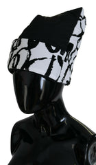 Dolce & Gabbana White Printed Nylon Women Winter Beanie Cap Hat -   -  Dolce & Gabbana.