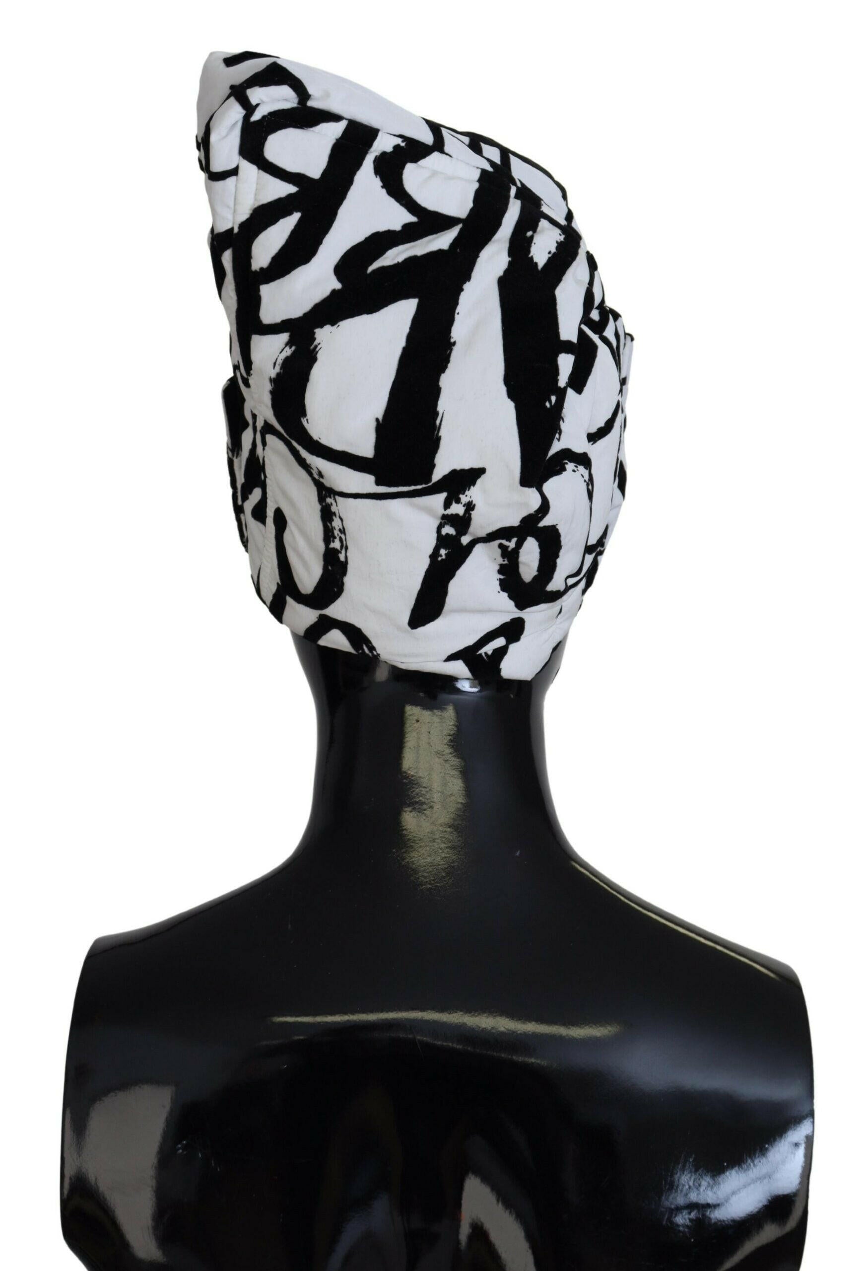 Dolce & Gabbana White Printed Nylon Women Winter Beanie Cap Hat -   -  Dolce & Gabbana.