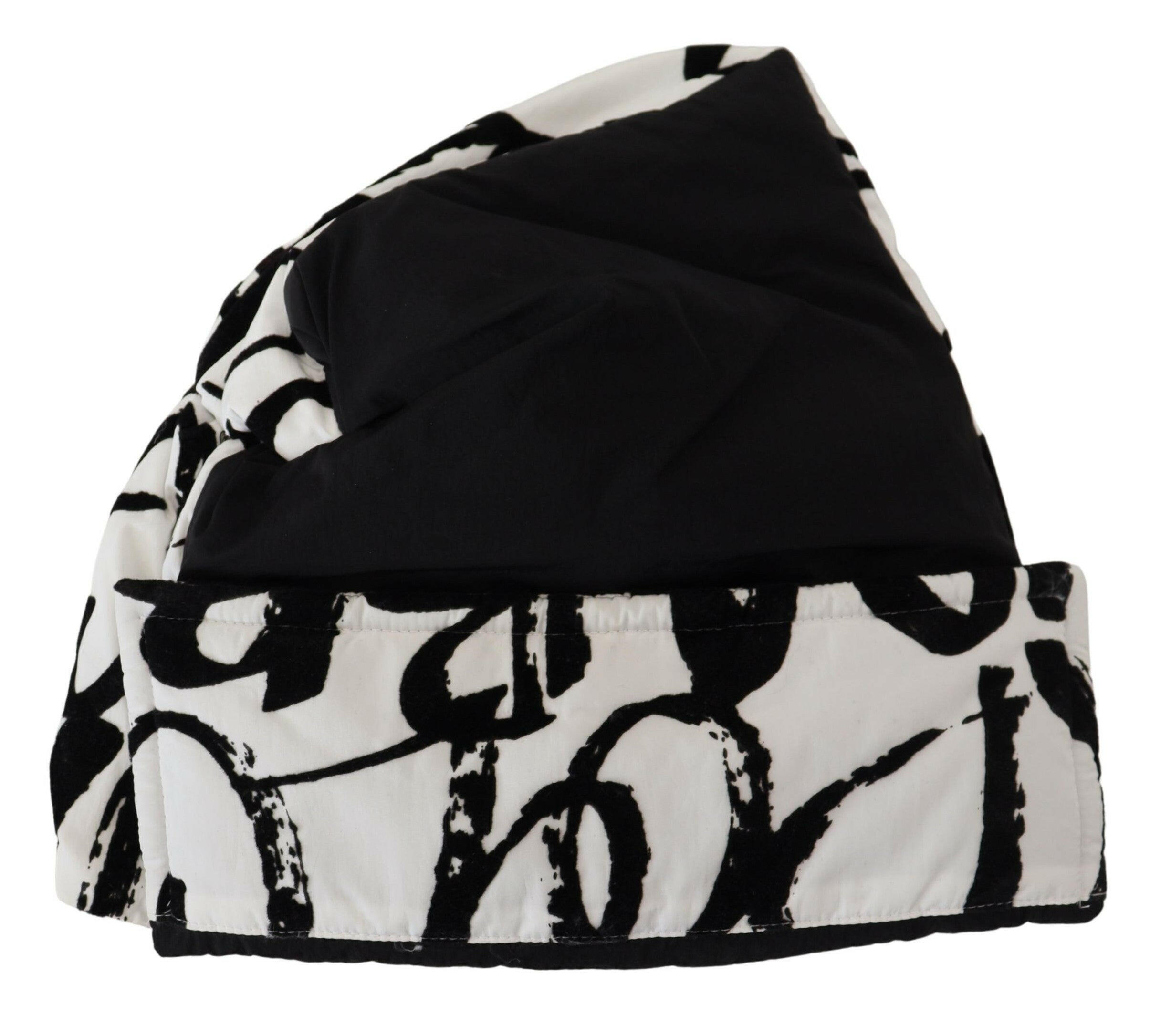 Dolce & Gabbana White Printed Nylon Women Winter Beanie Cap Hat -   -  Dolce & Gabbana.