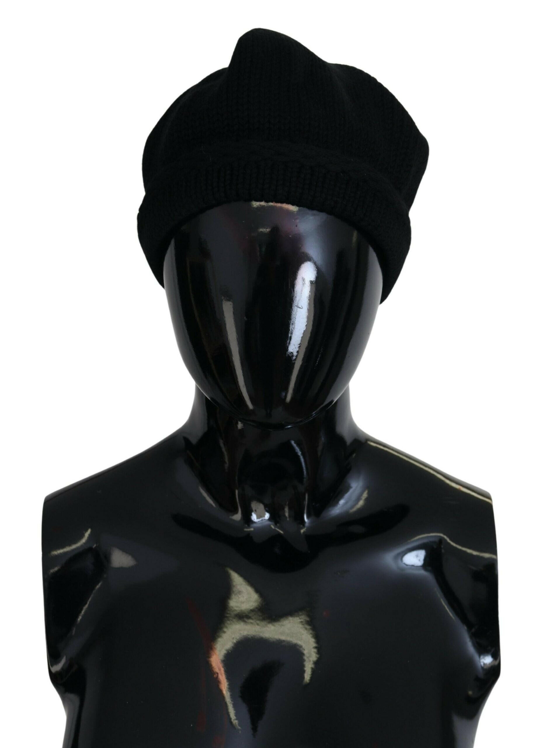 Dolce & Gabbana Black Virgin Wool Women Winter Beanie Cap Hat -   -  Dolce & Gabbana.