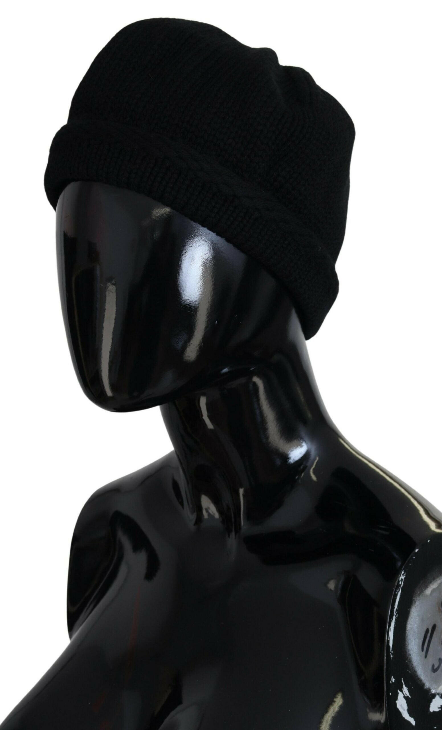 Dolce & Gabbana Black Virgin Wool Women Winter Beanie Cap Hat -   -  Dolce & Gabbana.