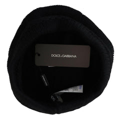 Dolce & Gabbana Black Virgin Wool Women Winter Beanie Cap Hat -   -  Dolce & Gabbana.