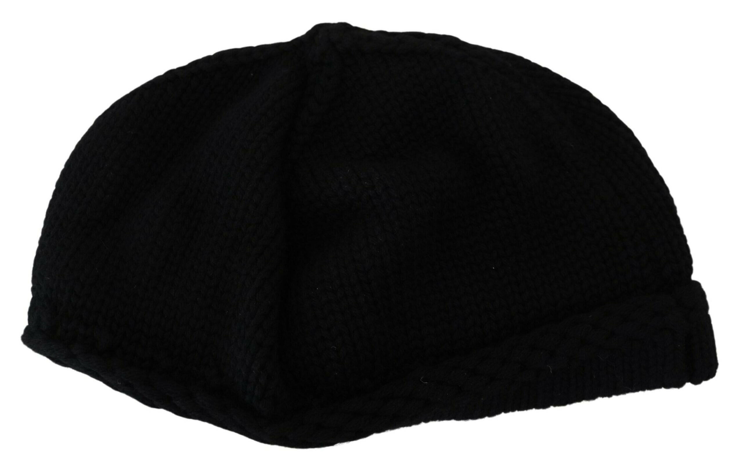 Dolce & Gabbana Black Virgin Wool Women Winter Beanie Cap Hat -   -  Dolce & Gabbana.