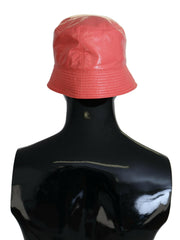 Dolce & Gabbana Peach Quilted Faux Leather Women Bucket Cap Hat -   -  Dolce & Gabbana.