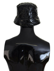 Dolce & Gabbana Black Quilted Faux Leather Women Bucket Cap Hat -   -  Dolce & Gabbana.