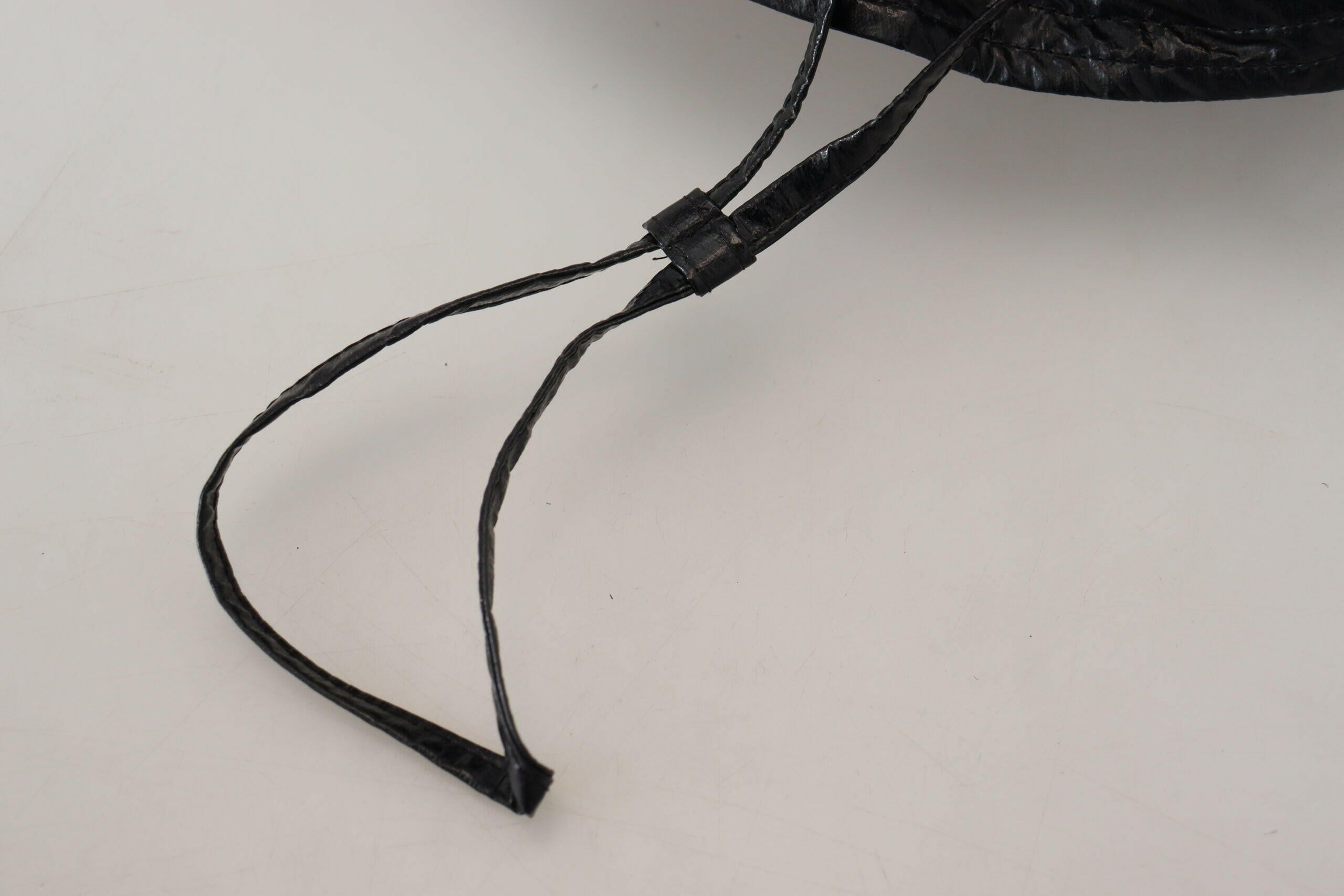 Dolce & Gabbana Black Quilted Faux Leather Women Bucket Cap Hat -   -  Dolce & Gabbana.