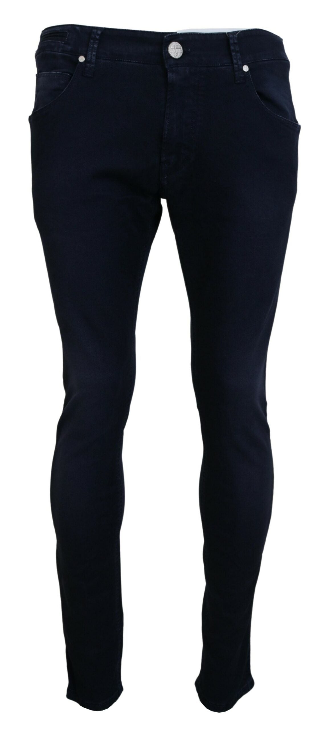 Acht Blue Cotton Tapered Slim Fit Men Casual Denim Jeans -   -  Acht.