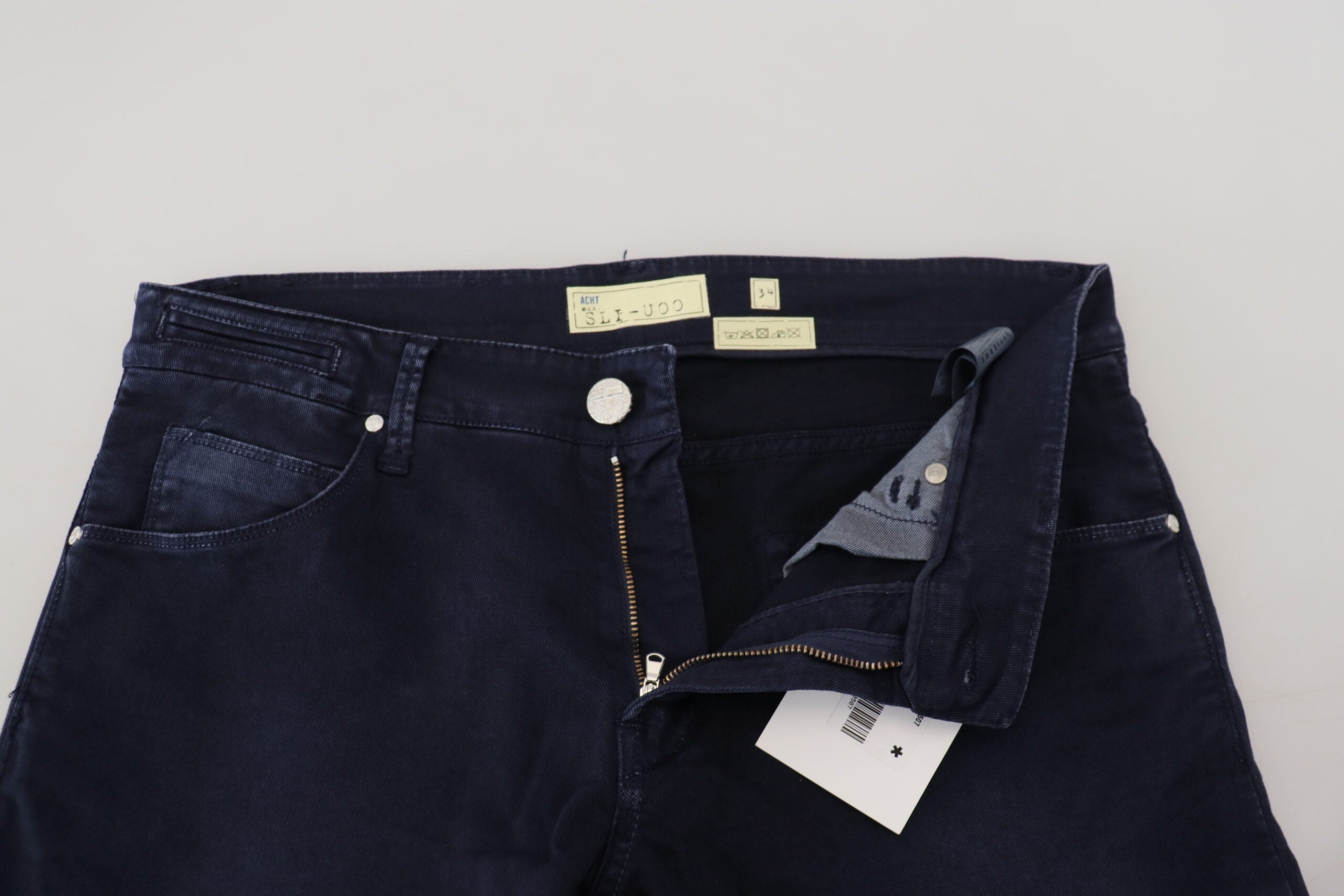 Acht Blue Cotton Tapered Slim Fit Men Casual Denim Jeans -   -  Acht.
