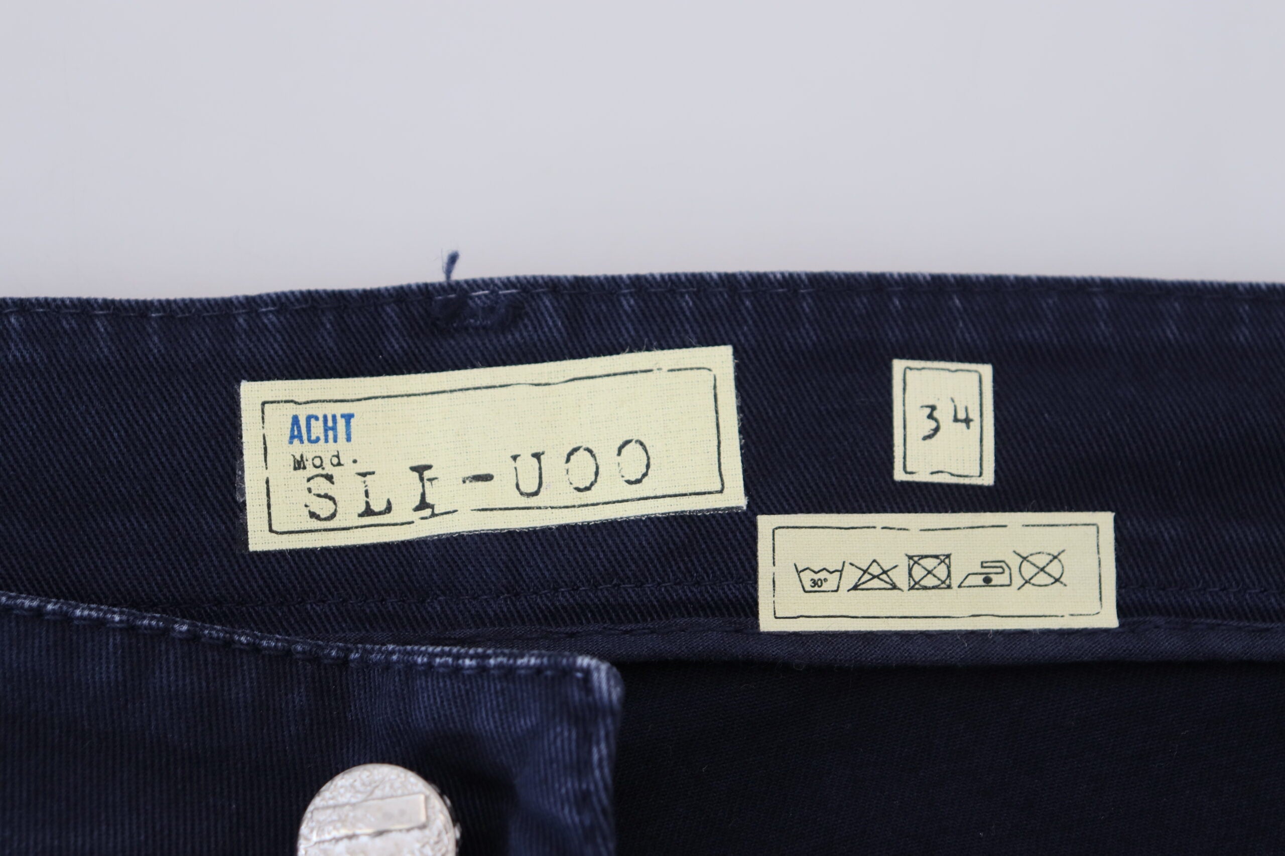 Acht Blue Cotton Tapered Slim Fit Men Casual Denim Jeans -   -  Acht.