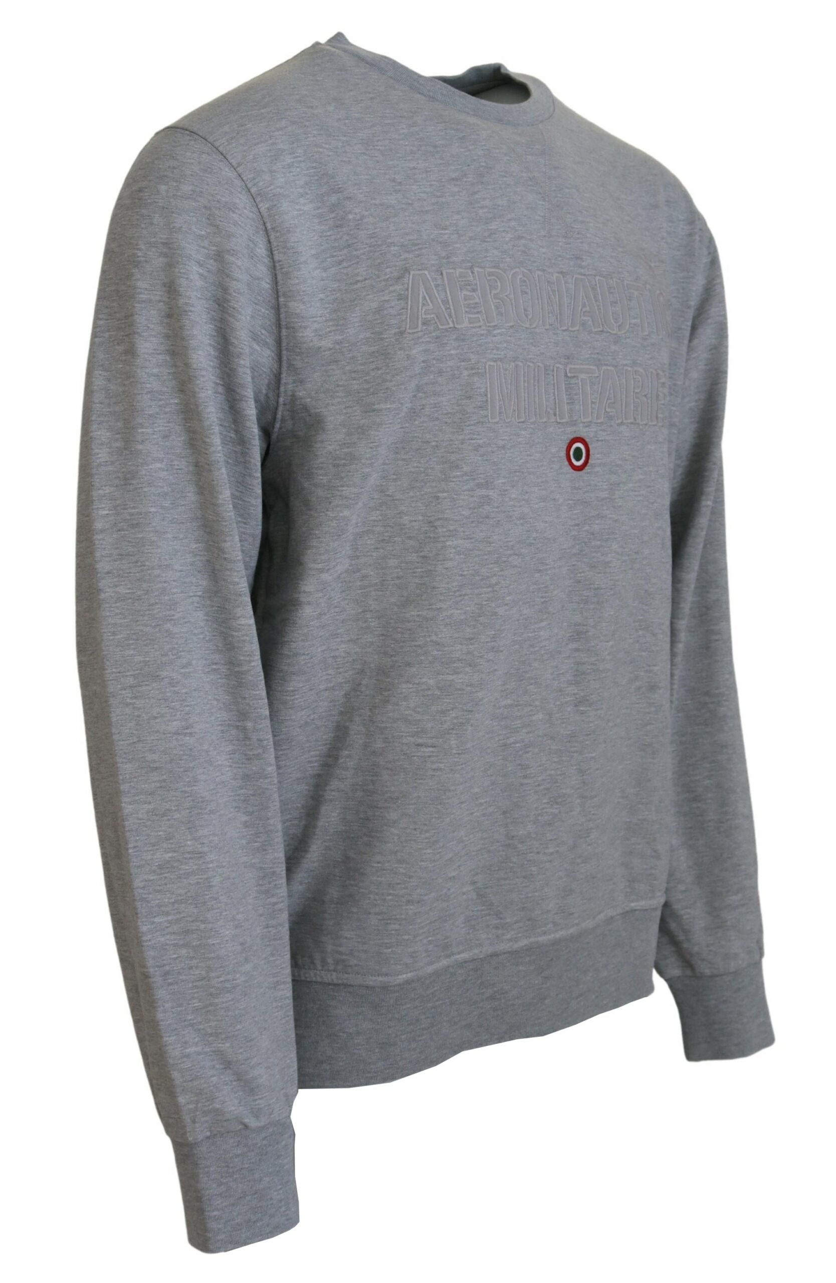 Aeronautica Militare Gray Men Pullover Sweatshirt Sweater -   -  Aeronautica Militare.