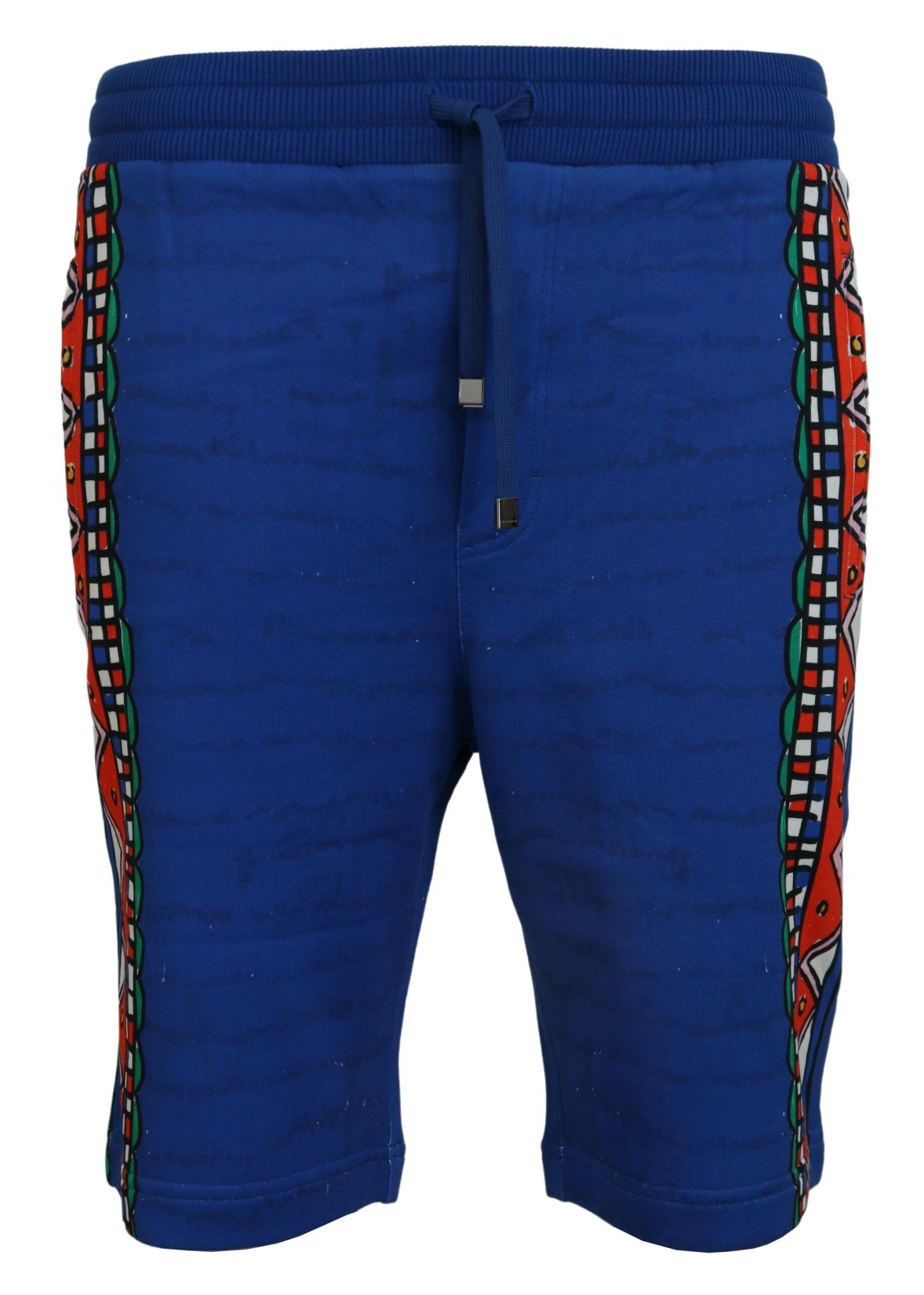Dolce & Gabbana Blue Cotton Printed Bermuda Shorts -   -  Dolce & Gabbana.