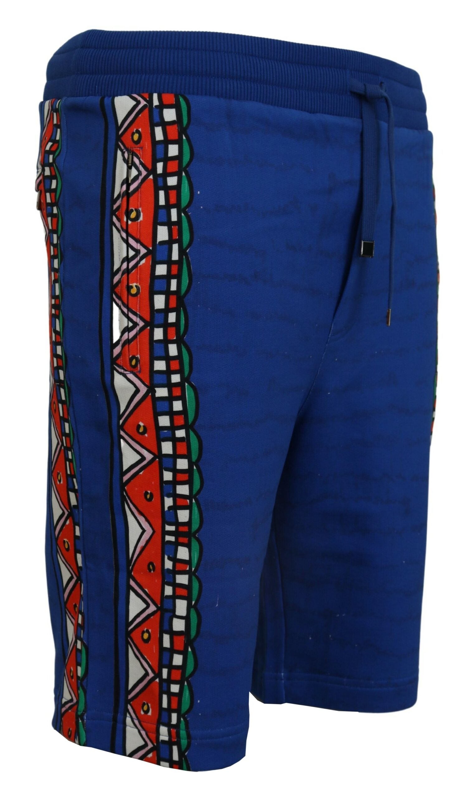 Dolce & Gabbana Blue Cotton Printed Bermuda Shorts -   -  Dolce & Gabbana.