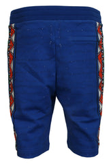 Dolce & Gabbana Blue Cotton Printed Bermuda Shorts -   -  Dolce & Gabbana.