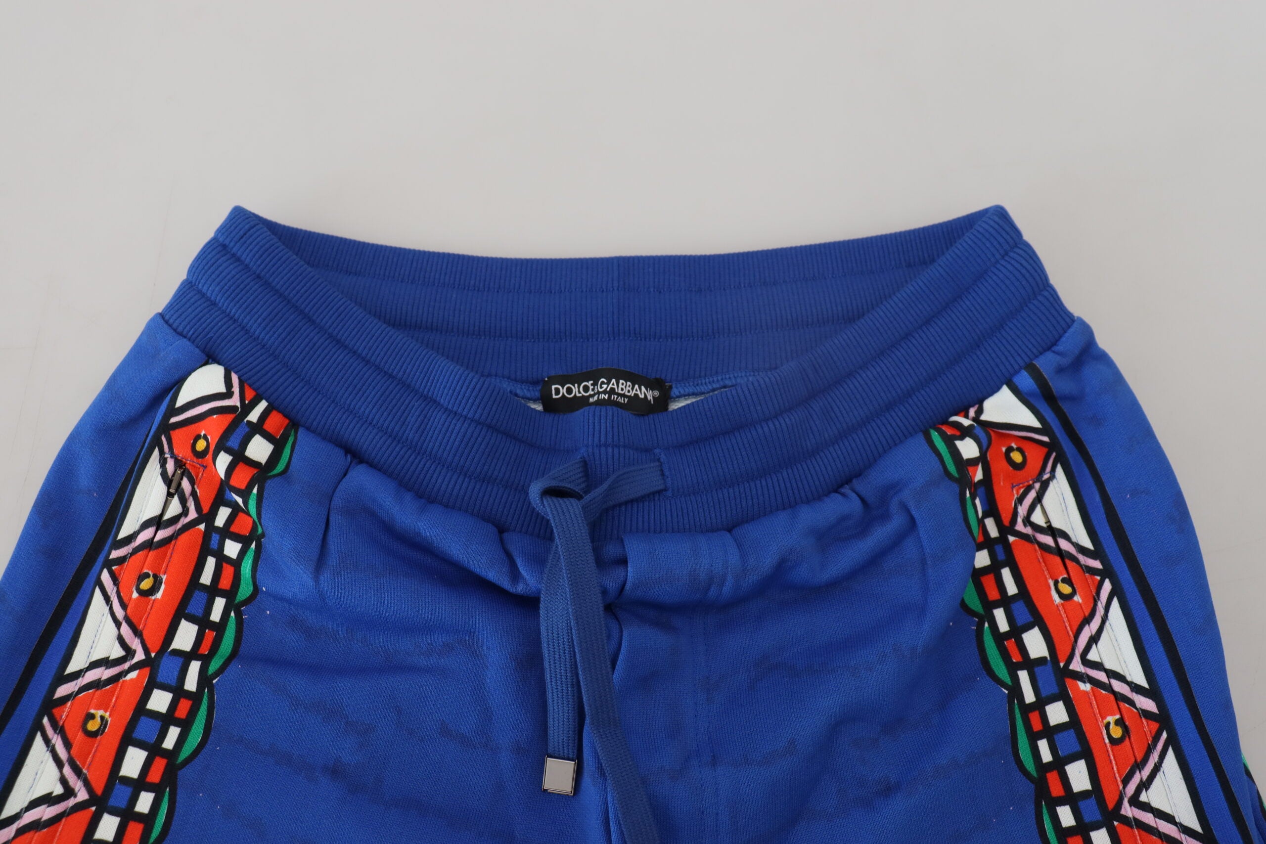Dolce & Gabbana Blue Cotton Printed Bermuda Shorts -   -  Dolce & Gabbana.