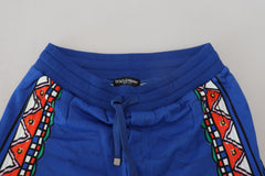 Dolce & Gabbana Blue Cotton Printed Bermuda Shorts -   -  Dolce & Gabbana.