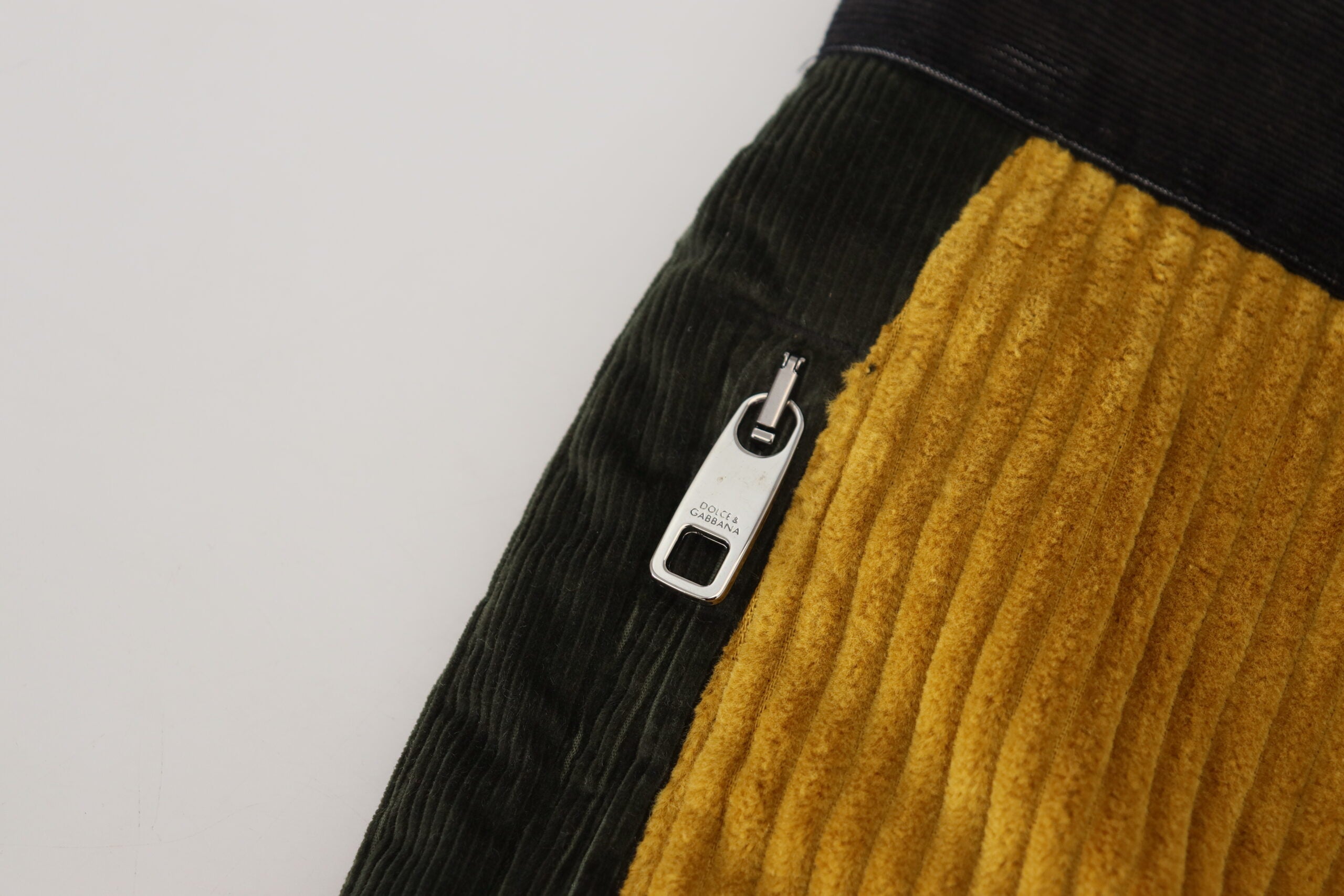 Dolce & Gabbana Black Yellow Cotton Men Pants -   -  Dolce & Gabbana.