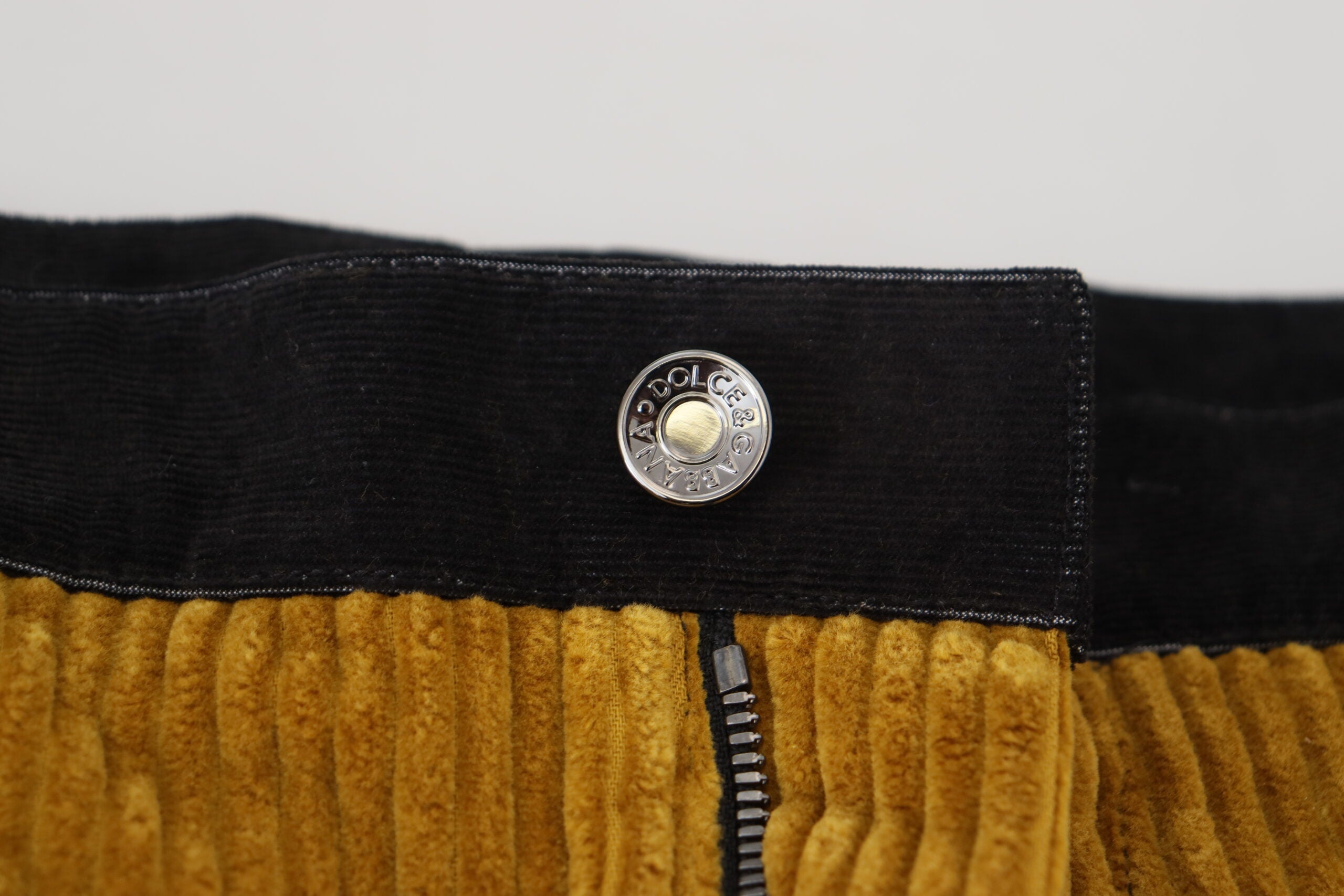 Dolce & Gabbana Black Yellow Cotton Men Pants -   -  Dolce & Gabbana.