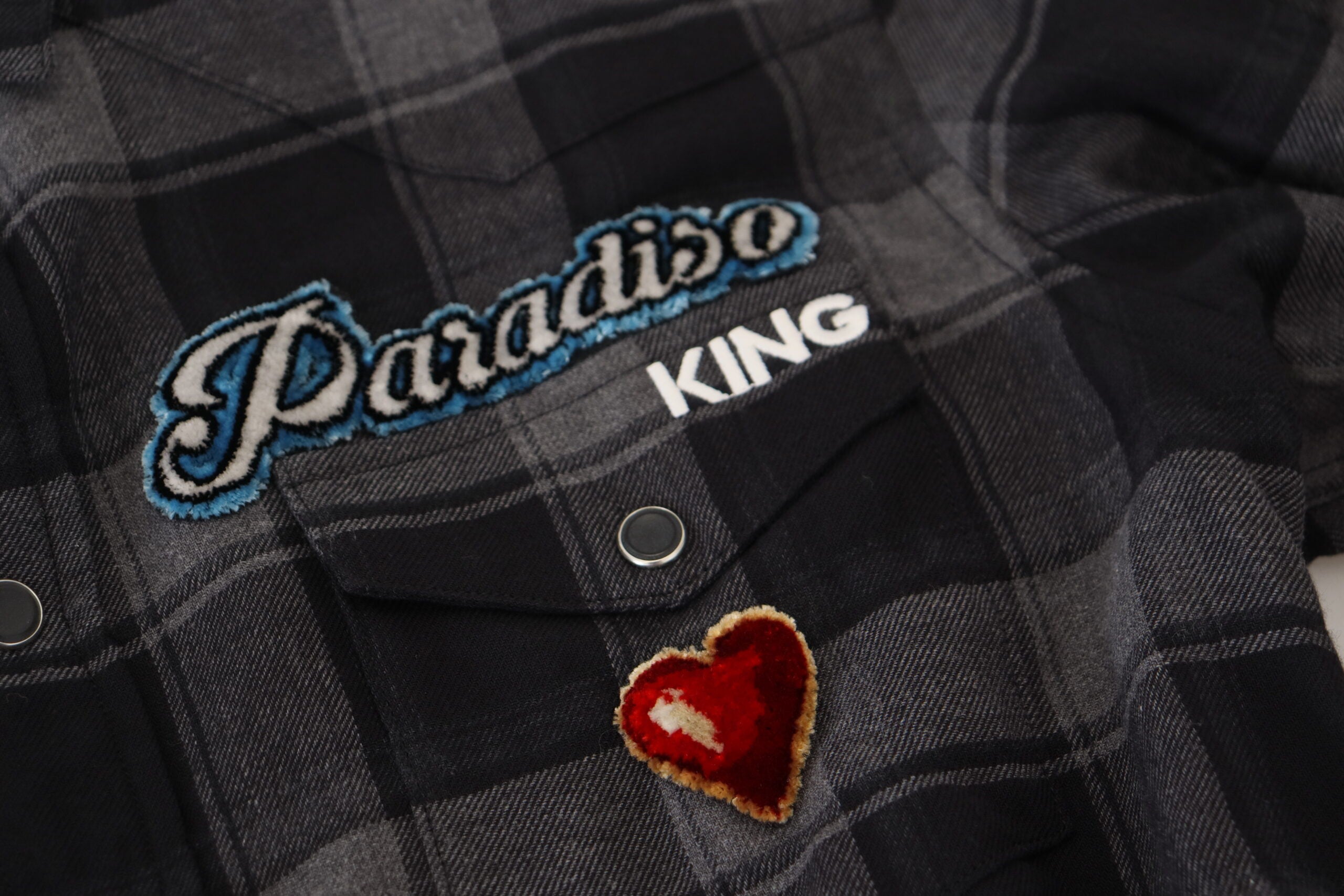 Dolce & Gabbana Black Gray Check Men Long Sleeves Shirt -   -  Dolce & Gabbana.