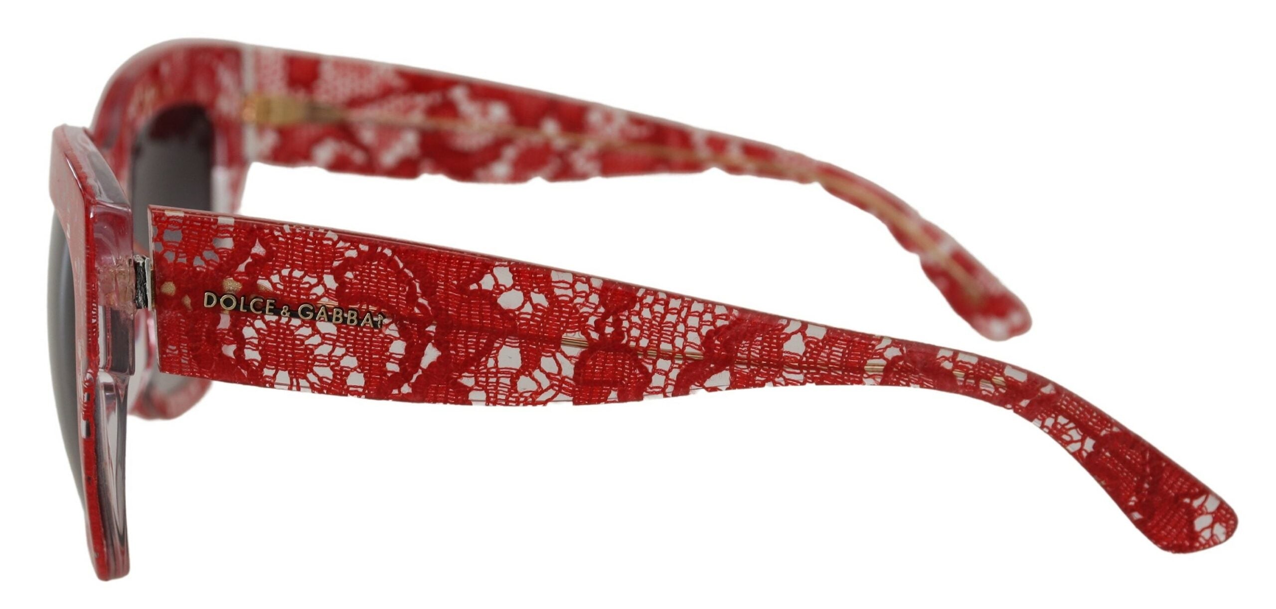 Dolce & Gabbana Red DG4231F Lace Acetate Rectangle Shades Sunglasses -  Jewellery, Women -  Dolce & Gabbana.