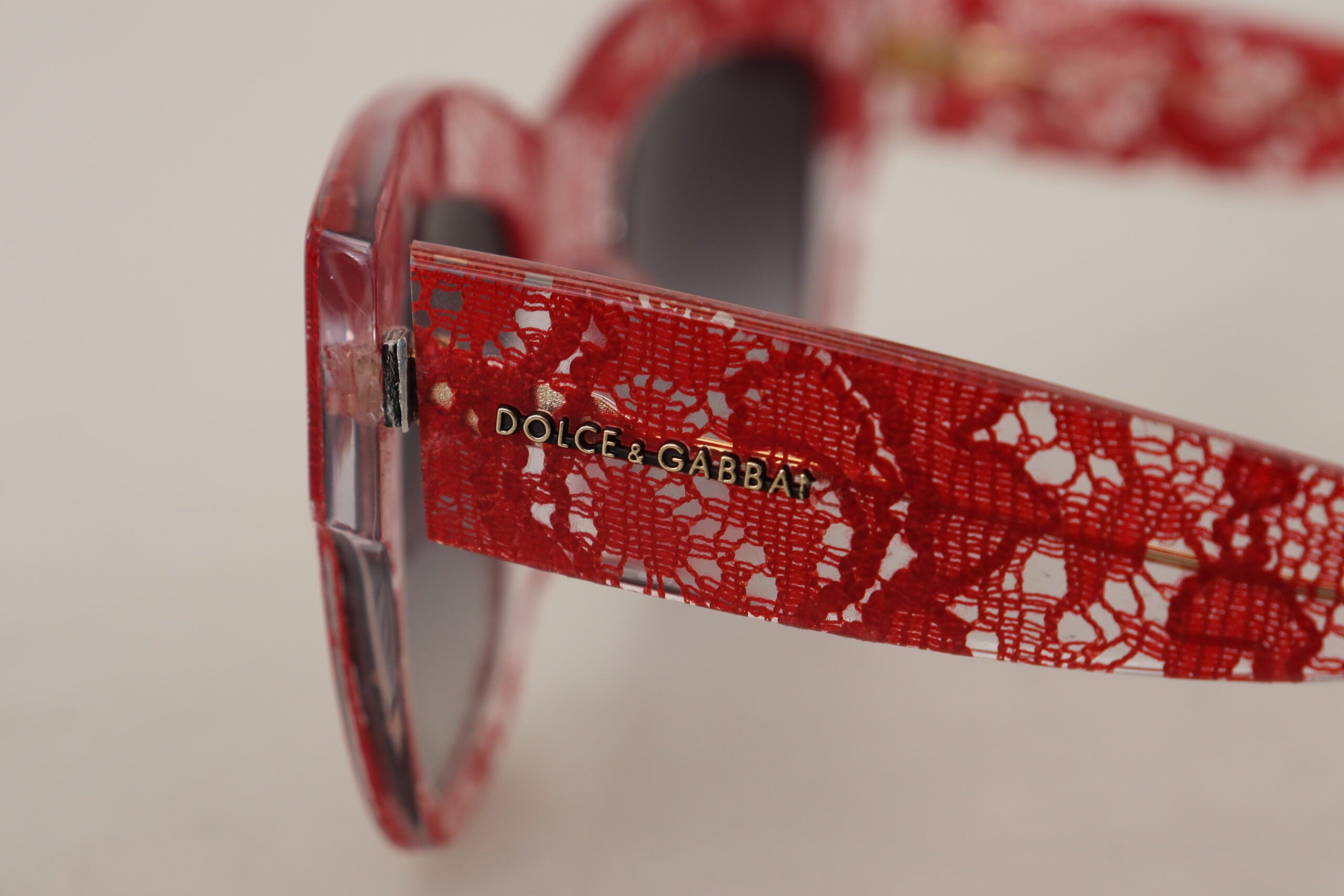Dolce & Gabbana Red DG4231F Lace Acetate Rectangle Shades Sunglasses -  Jewellery, Women -  Dolce & Gabbana.