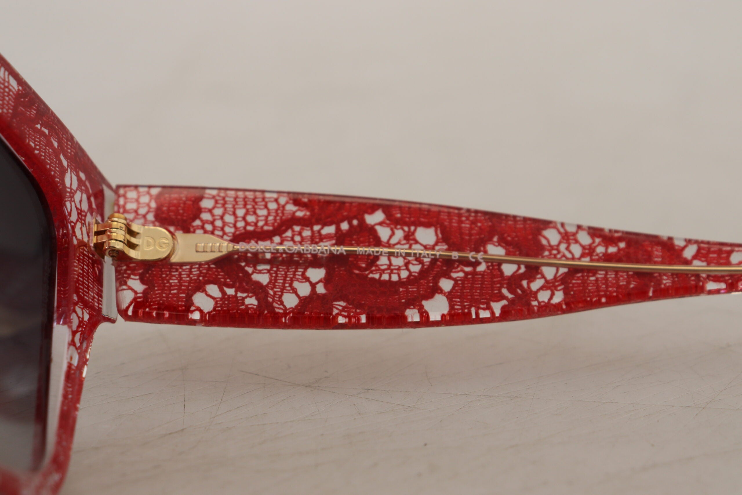 Dolce & Gabbana Red DG4231F Lace Acetate Rectangle Shades Sunglasses -  Jewellery, Women -  Dolce & Gabbana.