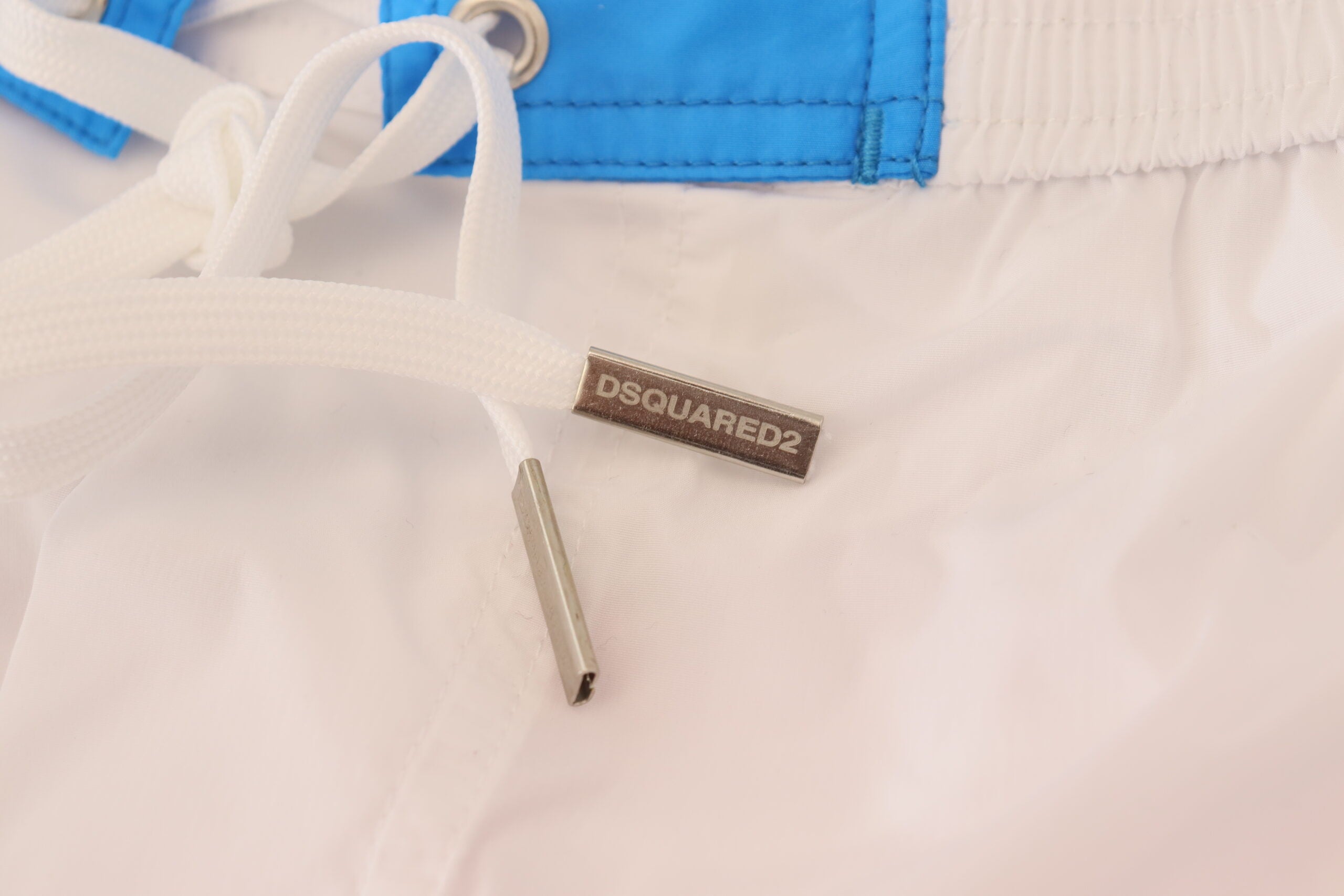 Dsquared² White Pink Logo Print Men Beachwear Shorts Swimwear -   -  Dsquared².