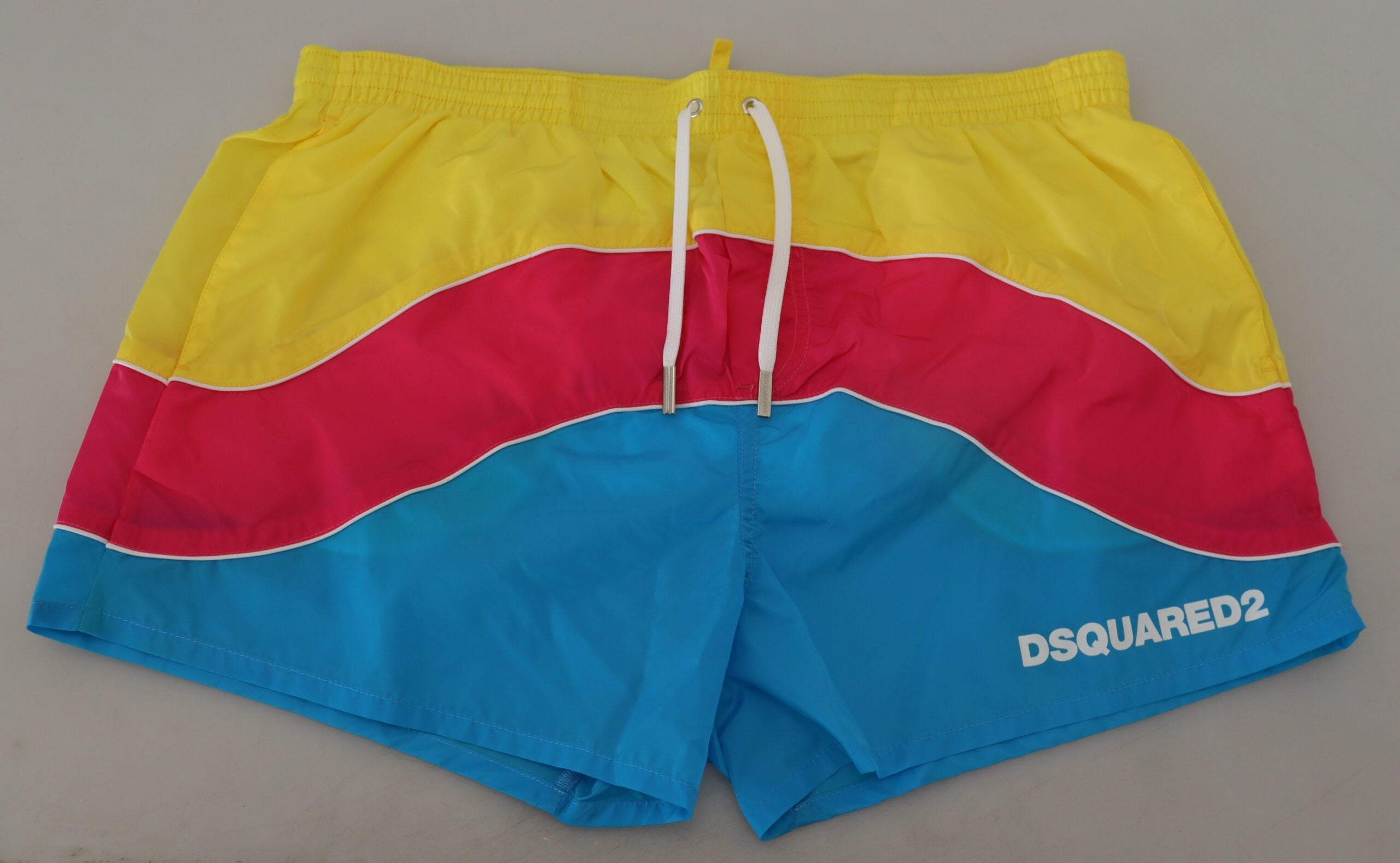Dsquared² Multicolor Logo Print Men Beachwear Shorts Swimwear -   -  Dsquared².