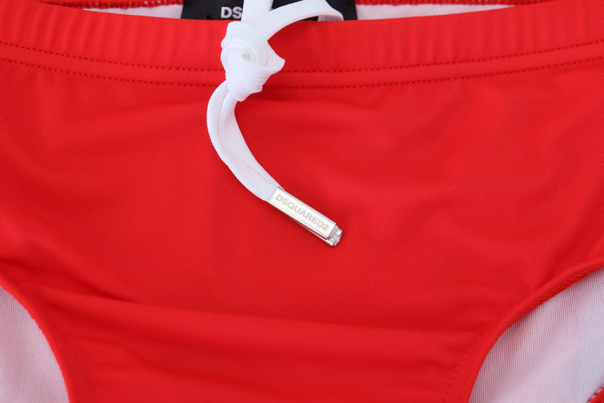 Dsquared² Red Black ICON Print Mens Swim Brief Swimwear -   -  Dsquared².