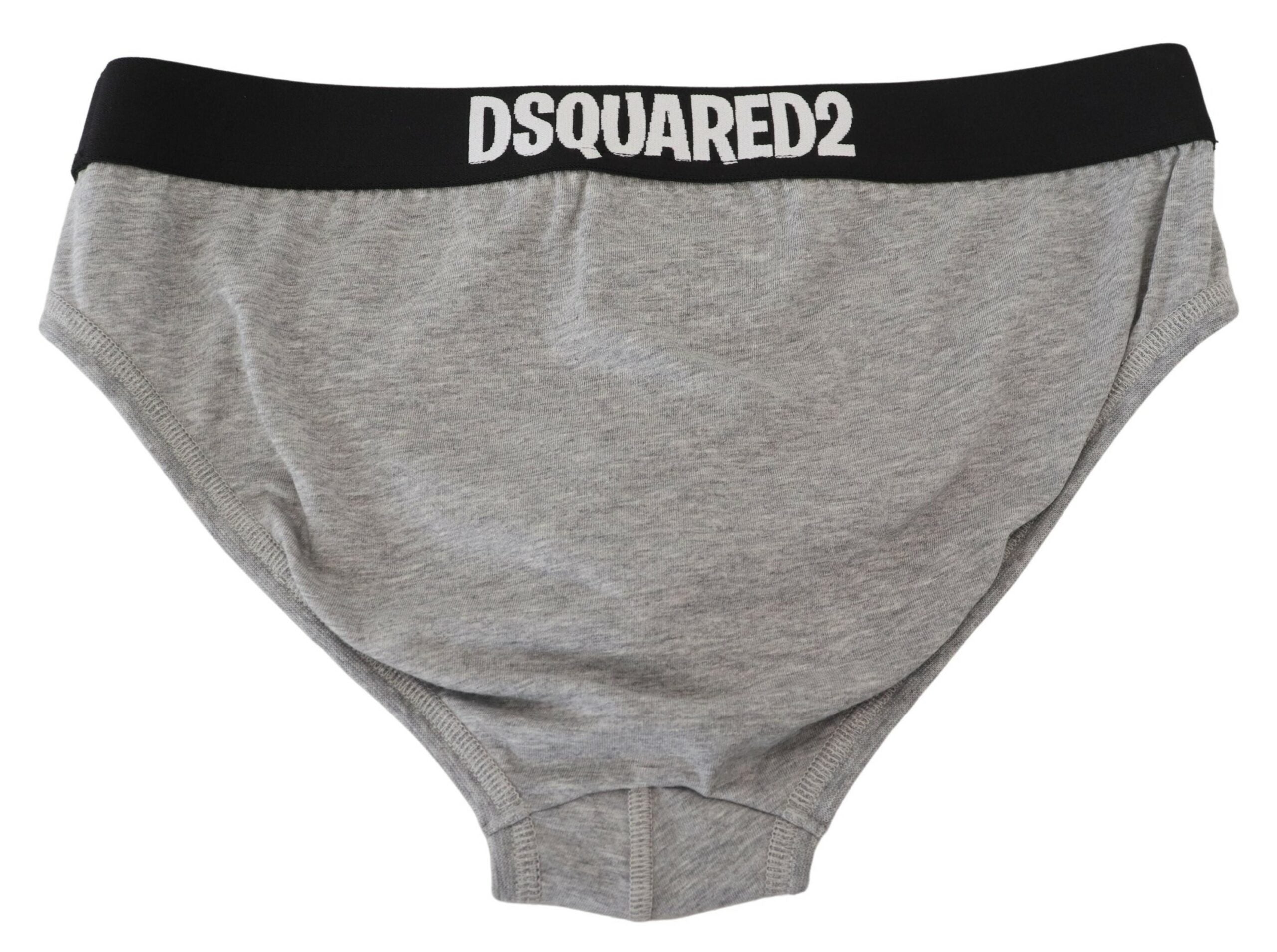 Dsquared² Gray DSURF Logo Cotton Stretch Men Brief Underwear -   -  Dsquared².