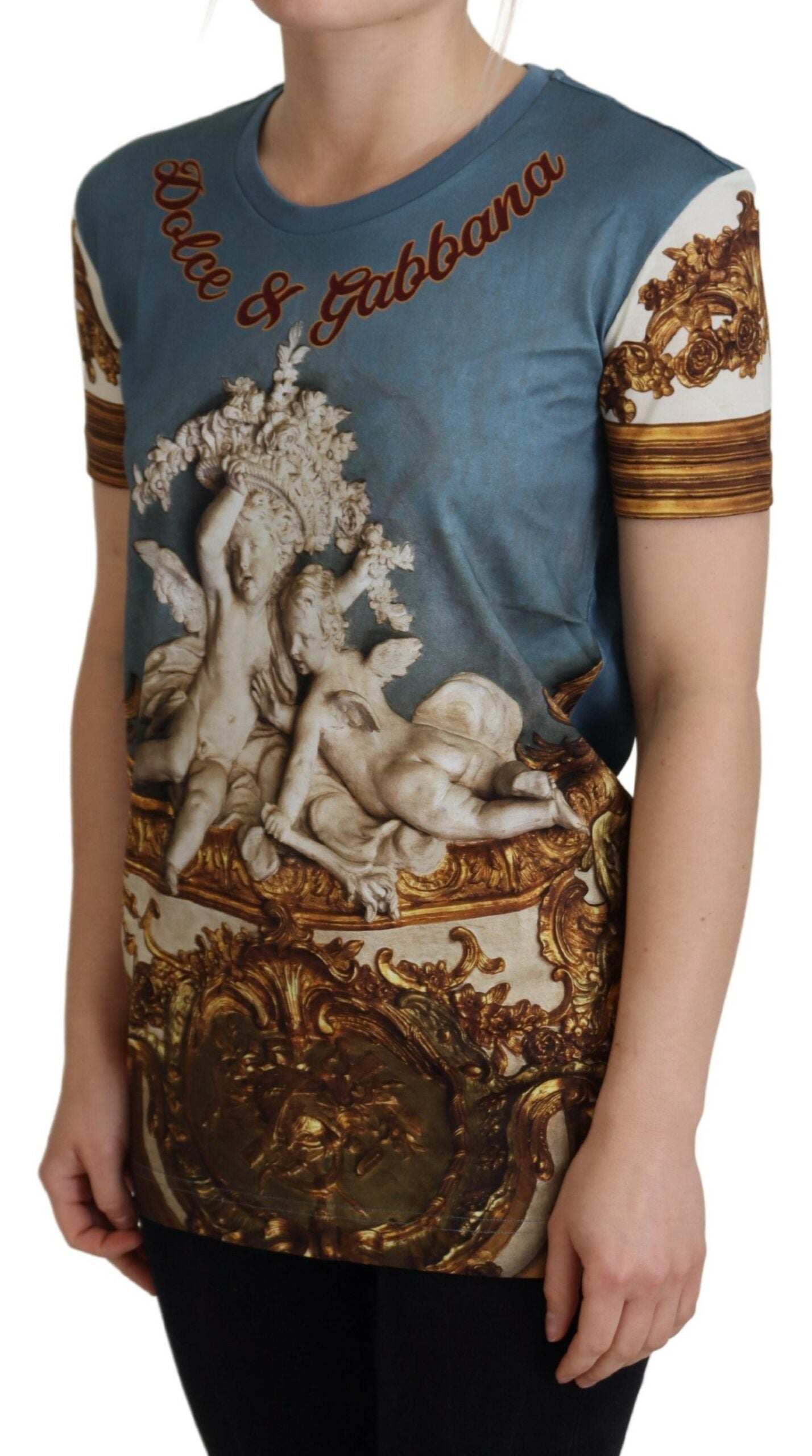 Dolce & Gabbana Multicolor DG Logo Angel Printed Shirt Top -   -  Dolce & Gabbana.