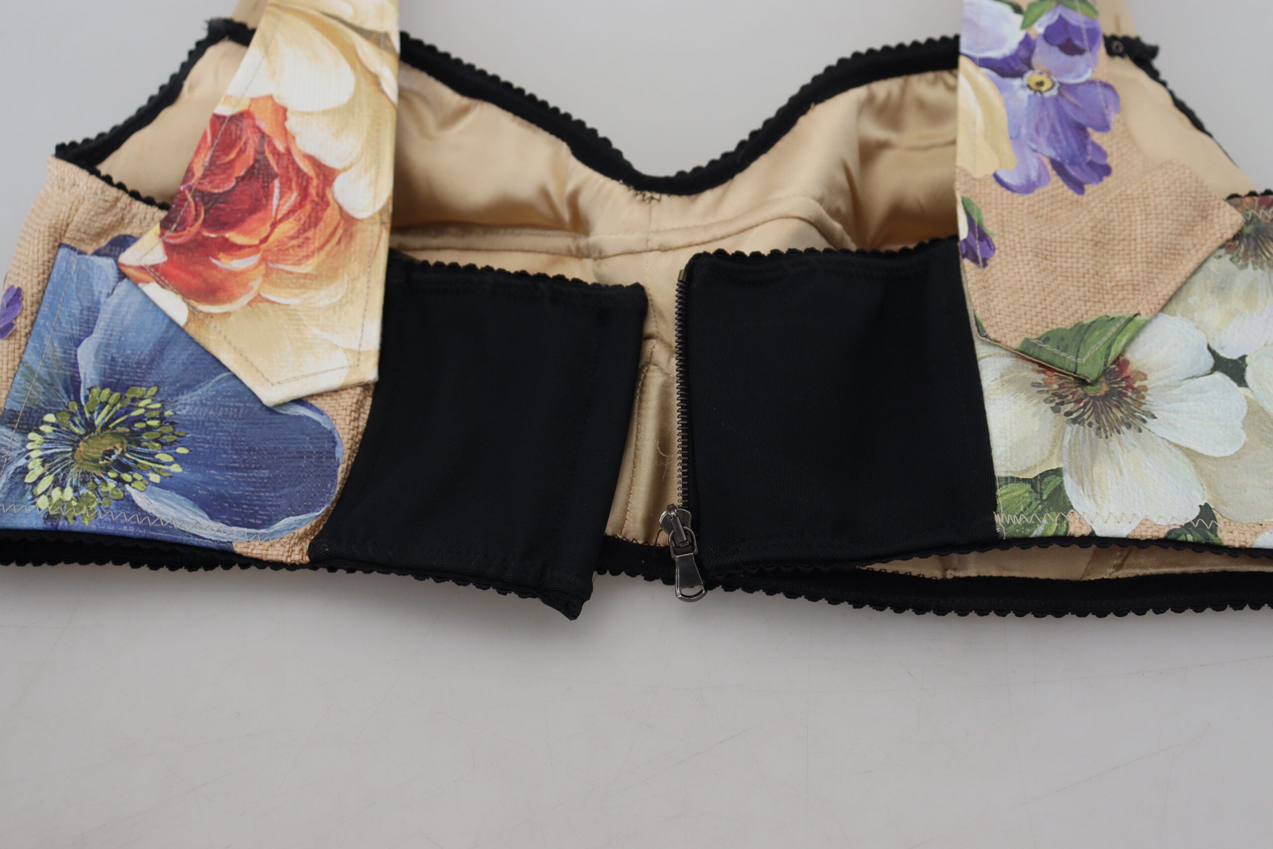 Dolce & Gabbana Multicolor Floral Cropped Bustier Corset Top -   -  Dolce & Gabbana.