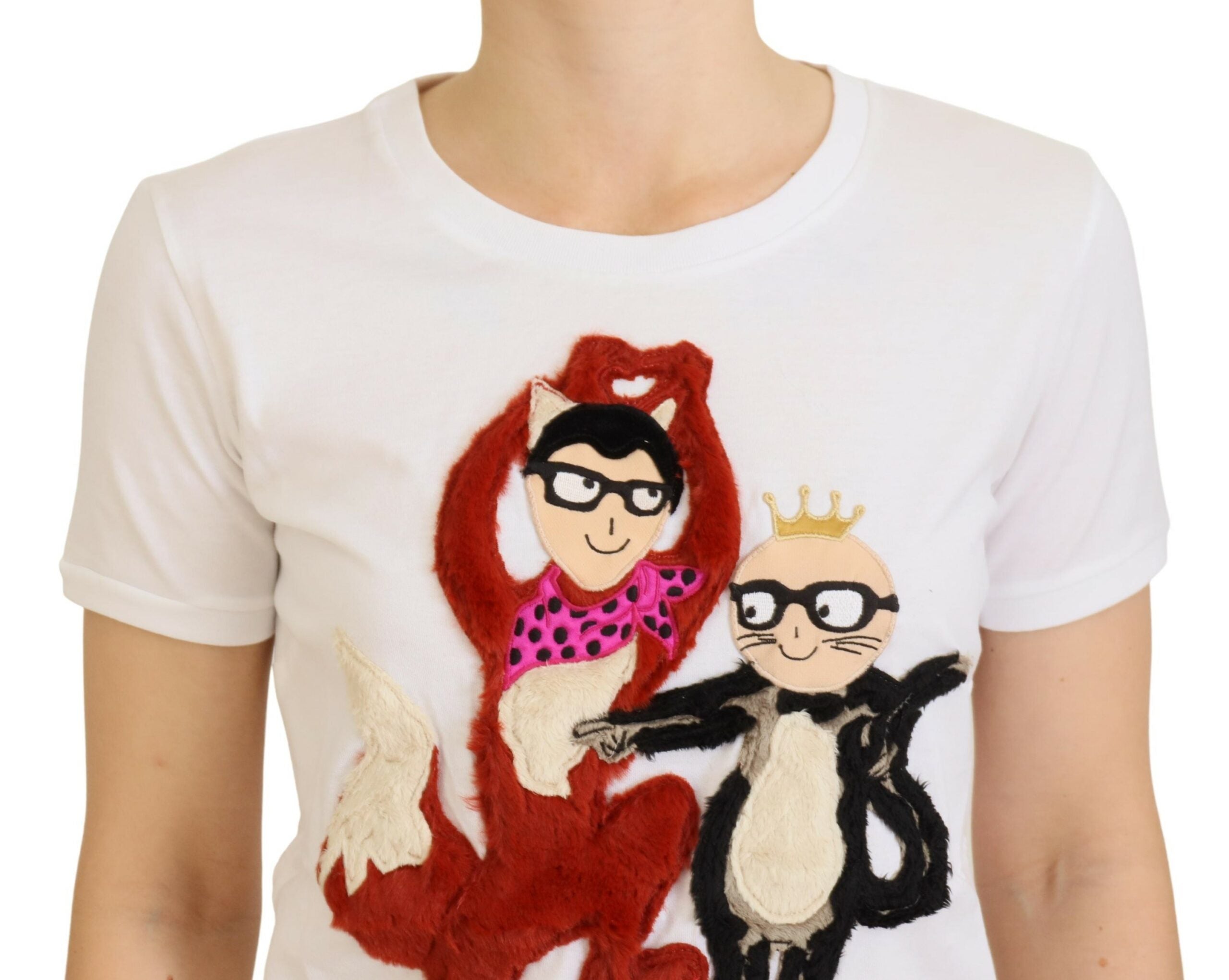 Dolce & Gabbana T-shirt Top White Textured Short Sleeve -   -  Dolce & Gabbana.