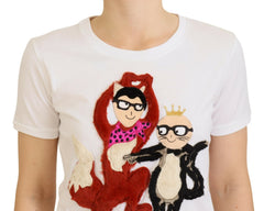 Dolce & Gabbana T-shirt Top White Textured Short Sleeve -   -  Dolce & Gabbana.