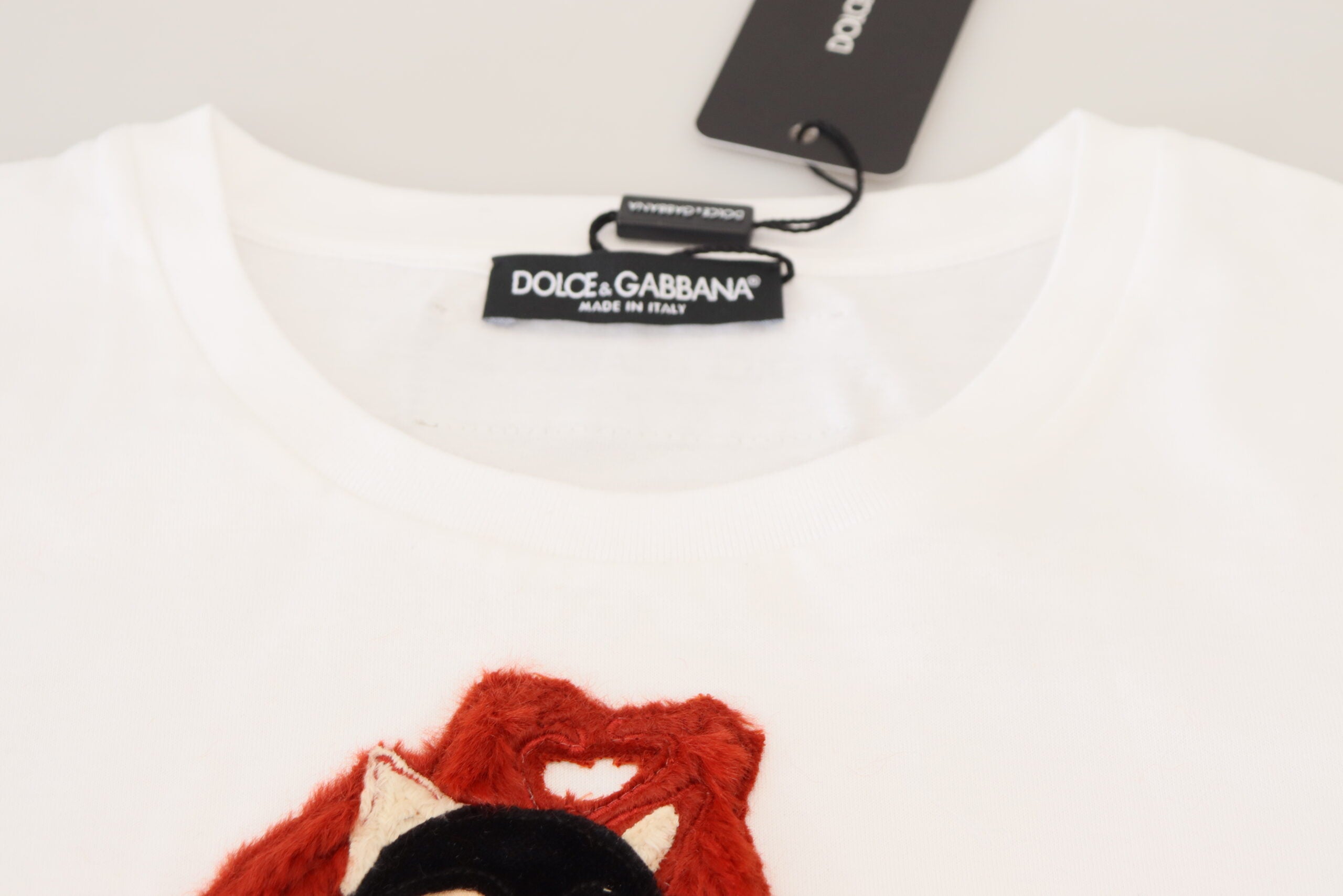 Dolce & Gabbana T-shirt Top White Textured Short Sleeve -   -  Dolce & Gabbana.