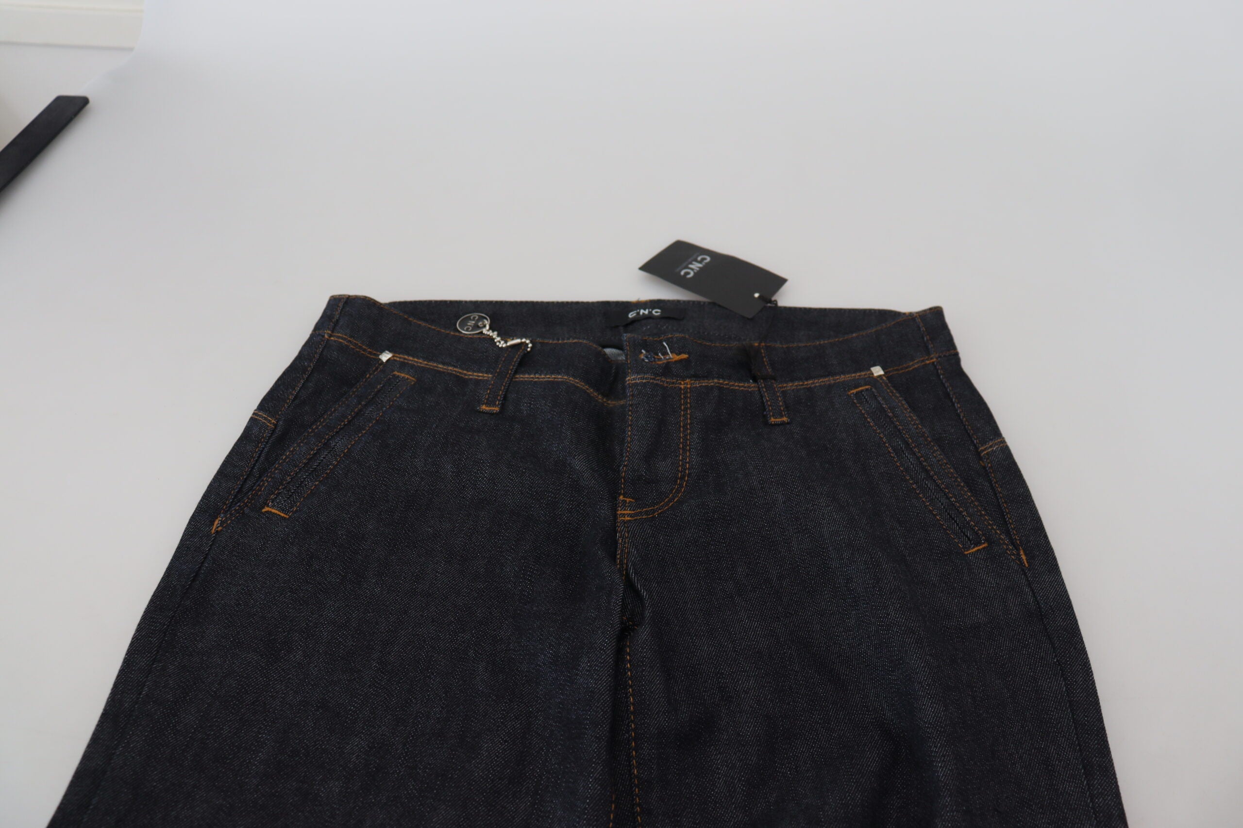 Costume National Blue Low Waist Straight Denim Pants Jeans -   -  Costume National.