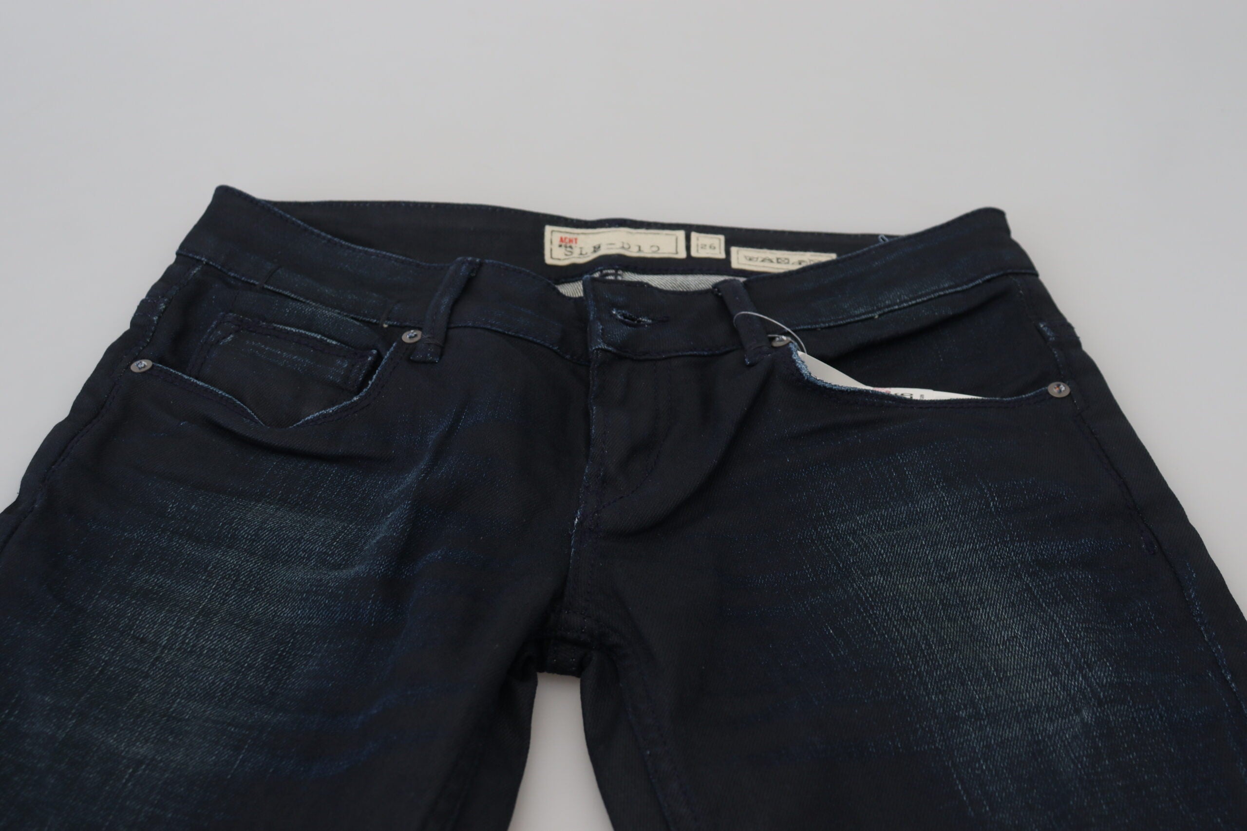 Acht Blue Low Waist Slim Fit Women Denim Jeans -   -  Acht.