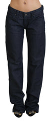 Exte Dark Blue Low Waist Straight Fit Women Denim Jeans -   -  Exte.